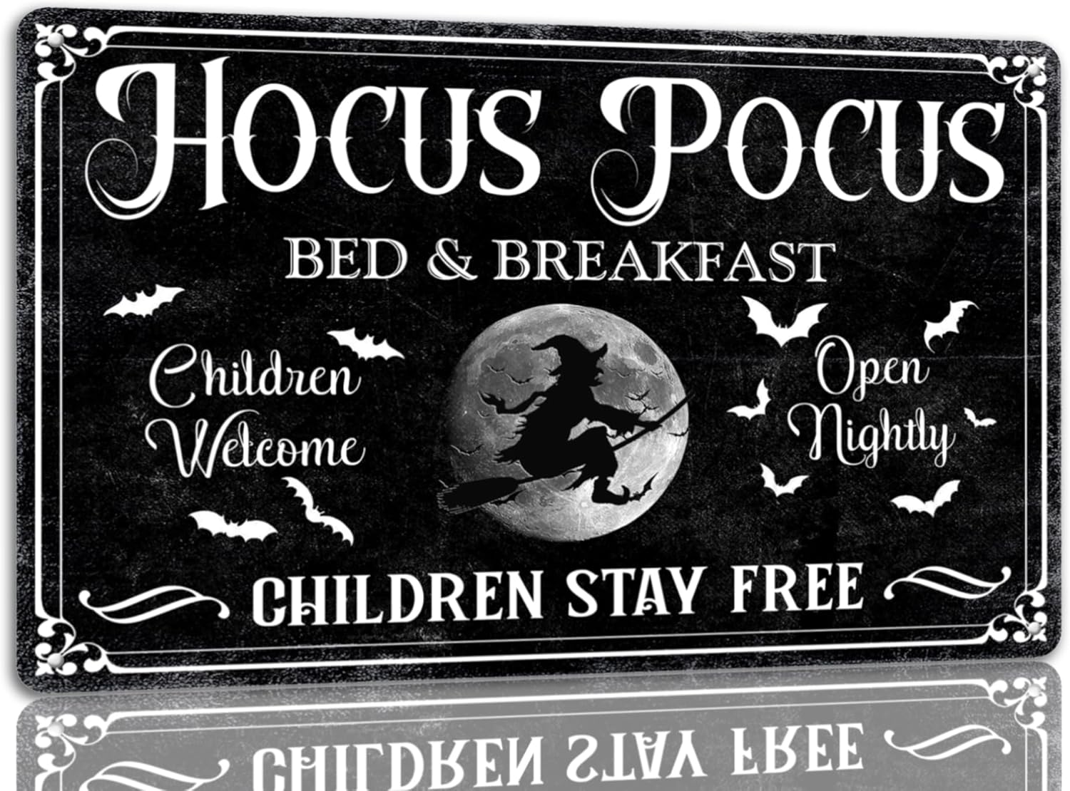 Bed And Breakfast Tin Sign Halloween Metal Sign Vintage Spooky Decor Halloween Witch Decor Signs Gothic Halloween De 20x30cm(7.8x11.8inch)