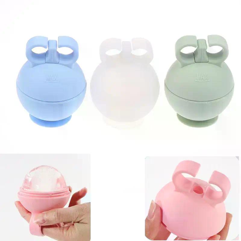Ice Face Roller Silicone Cube Beauty Massage Lce Mold For Eye Puffiness Lce Facial Roller Shrink Pores With Handle