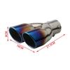 1Pc Universal Car Exhaust Muffler Tip Round Stainless Steel Car Tail Rear Chrome Round Exhaust Pipe Tail Muffler Tip Pipe Silver