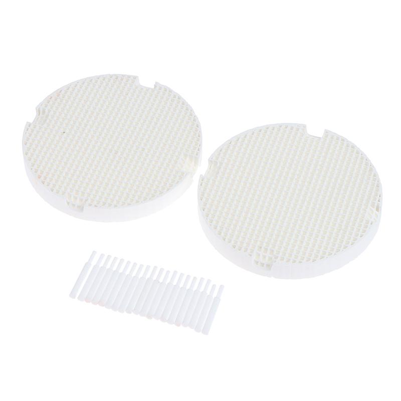 2Pcs Dental Lab Honeycomb Firing Trays With 20Pcs Zirconia Pins Pan Rack Circle
