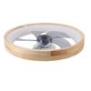 LED Ceiling Fan with Light Remote Timer 6 Speeds Stepless Dimming Flush Mount Fan Light for Living Room Bedroom