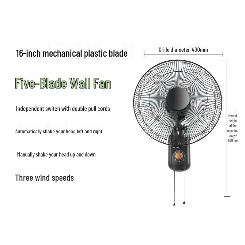 Dezhu Gongpin 16-inch Mechanical Wall Fan