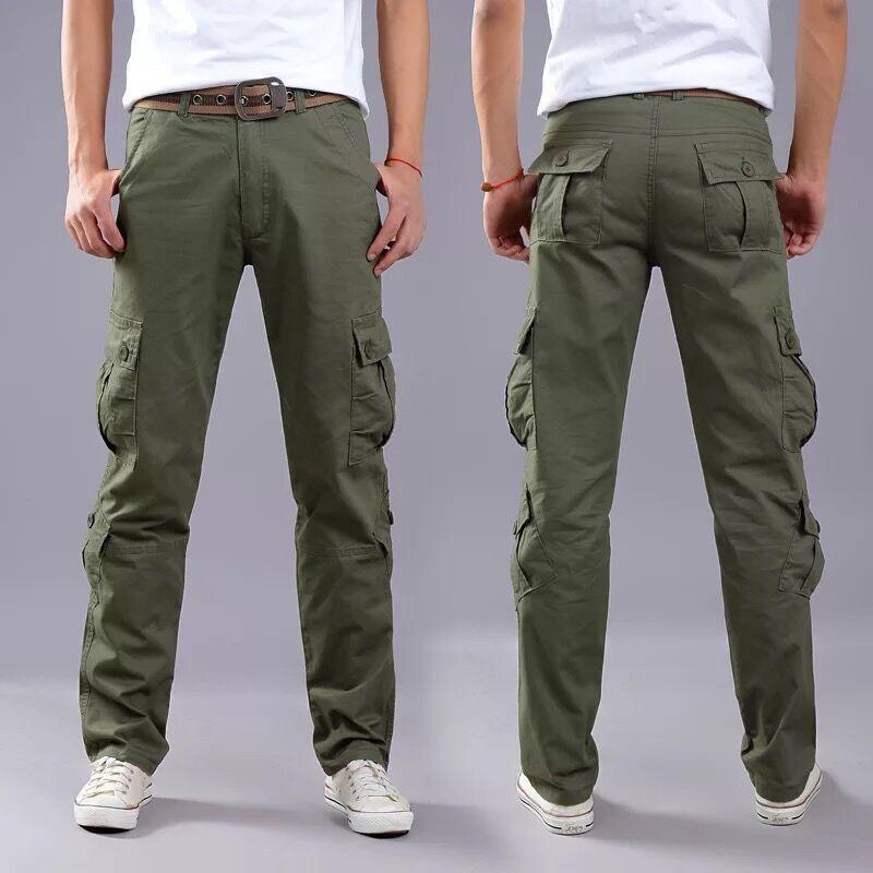 4-Color Autumn And Winter New Men'S Tough Casual Pants With Multiple Pockets, Work Pants, Outdoor Loose Straight Leg Pants