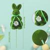 Fabric Foam Material Easter Rabbit Ornament Unbreakable Design Colorful Flocking Flocking Bunny Ornament Desktop Size
