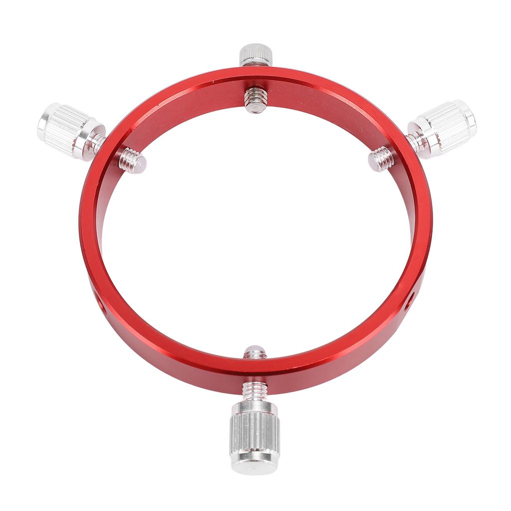 Telescope Guiding Scope Ring with M6 Screw 1 4 Inch Screw Red Aluminum Alloy Six Point Guiding Scope Hoop for 80‑100mm