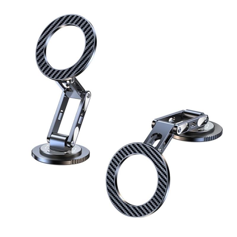 Multifunction Magnetic Car Phone Mount With 360 Swivels Rotation Metal Construction For Stable Driving View