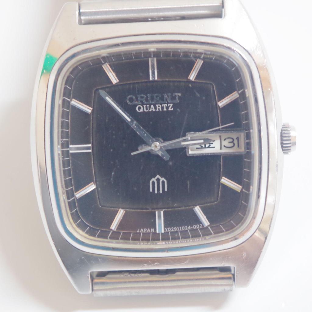 Used A7621 ORIENT Y029102-40 Quartz Day Date Brown Dial Men's Watch Working Item