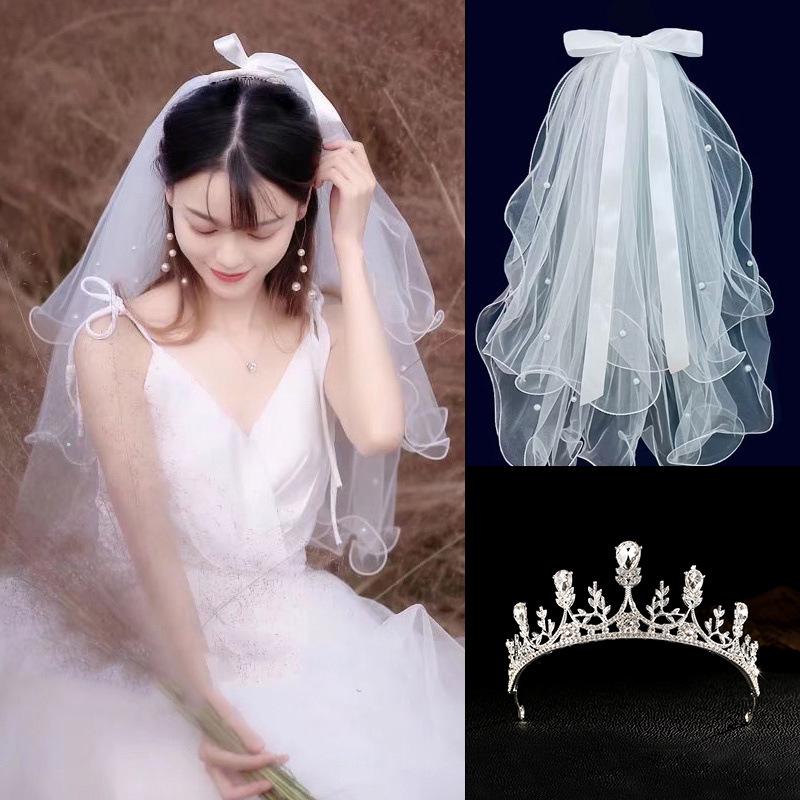 Feenwald Brautkopfschmuck Schleier Set - Perfekt für Hochzeit, Heiratsantrag oder standesamtliche Trauung.