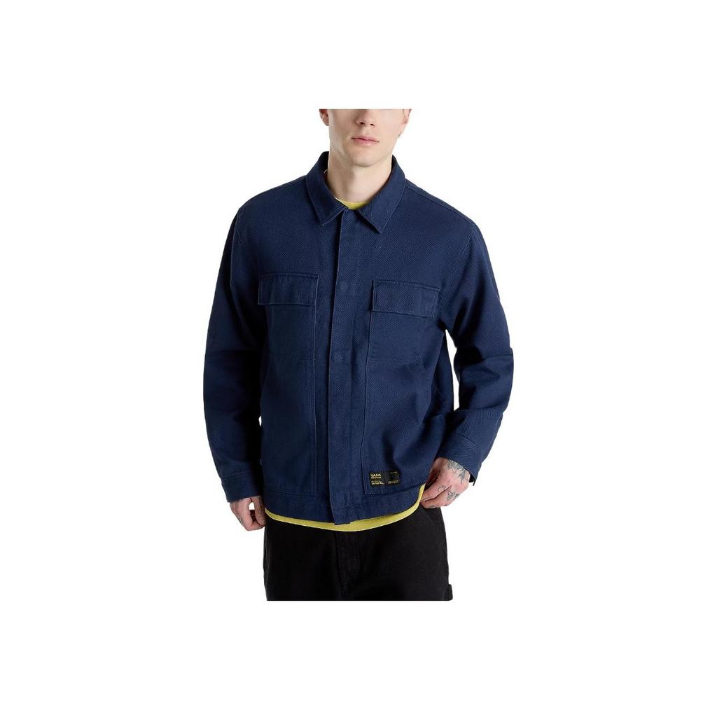 Vans Mcavoy Station Solid Color Versatile Long Sleeve Jacket Men Jackets Blue VN000HMKLKZ