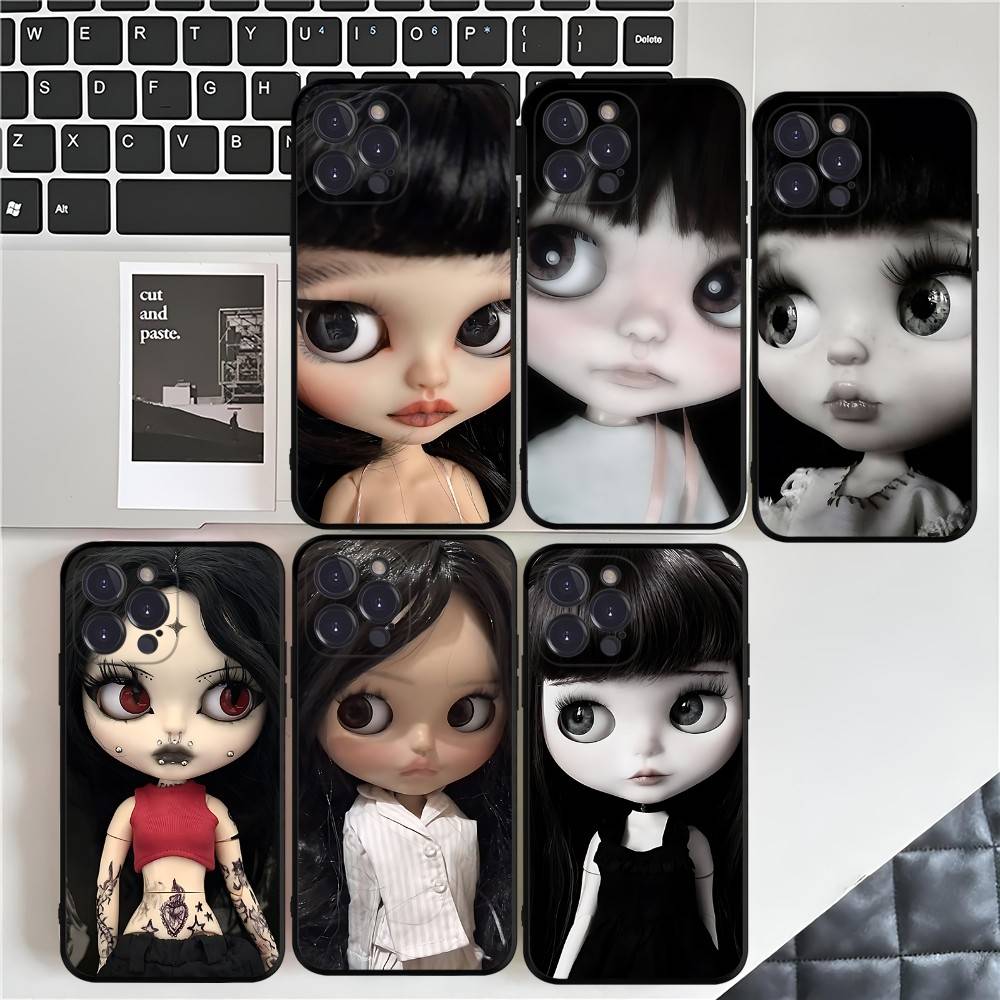 Dark Cute Girl Doll Art Case For Oppo Realme C71 C65 C63 C55 C53 C35 C33 C30 C20 C21Y 15 14 13 11 10 9 GT Neo2 P3 Pro Plus 4G 5G