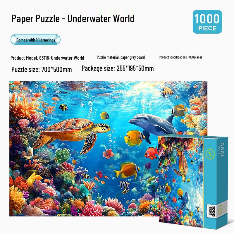 1,000-Piece High-Difficulty Jigsaw Puzzle for Adults - Stress Relief and Boredom Buster Featuring Famous Van Gogh Oil Paintings.