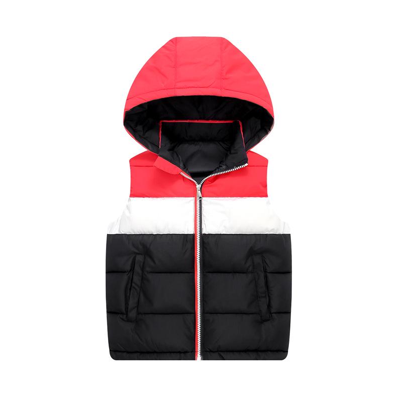 Color Block Warm Down Vest for Kids - Autumn/Winter Toddler Vest for Boys & Girls 140 cm тёмно-синий