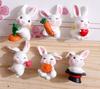 Miniature Showpiece Set For Home Décor, Living Room, Cute Rabbit Set - 6 Pcs