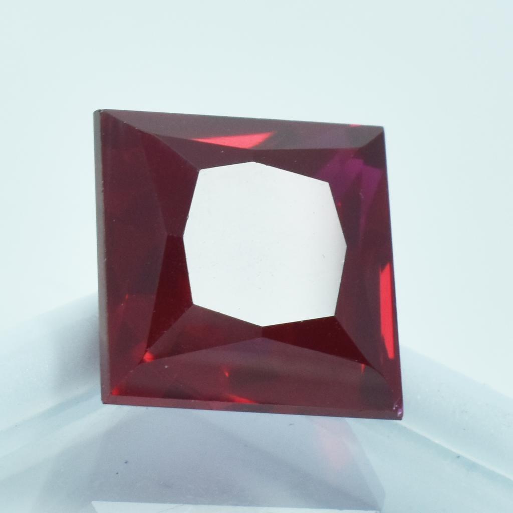 CERTIFIED Natural 18.10 Carat Pigeon Blood Red Ruby Square Shape Loose Gemstone SU-853