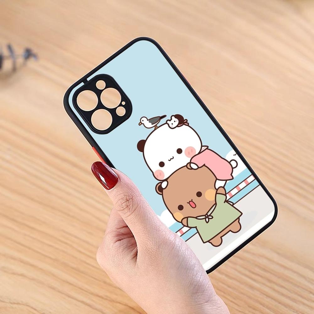 Cute BuBu DuDu Phone Case Black Matte For IPhone 16ProMax 15 13 12 11 14 Pro Max Mini Plus SE2020 XS Max XR Cover