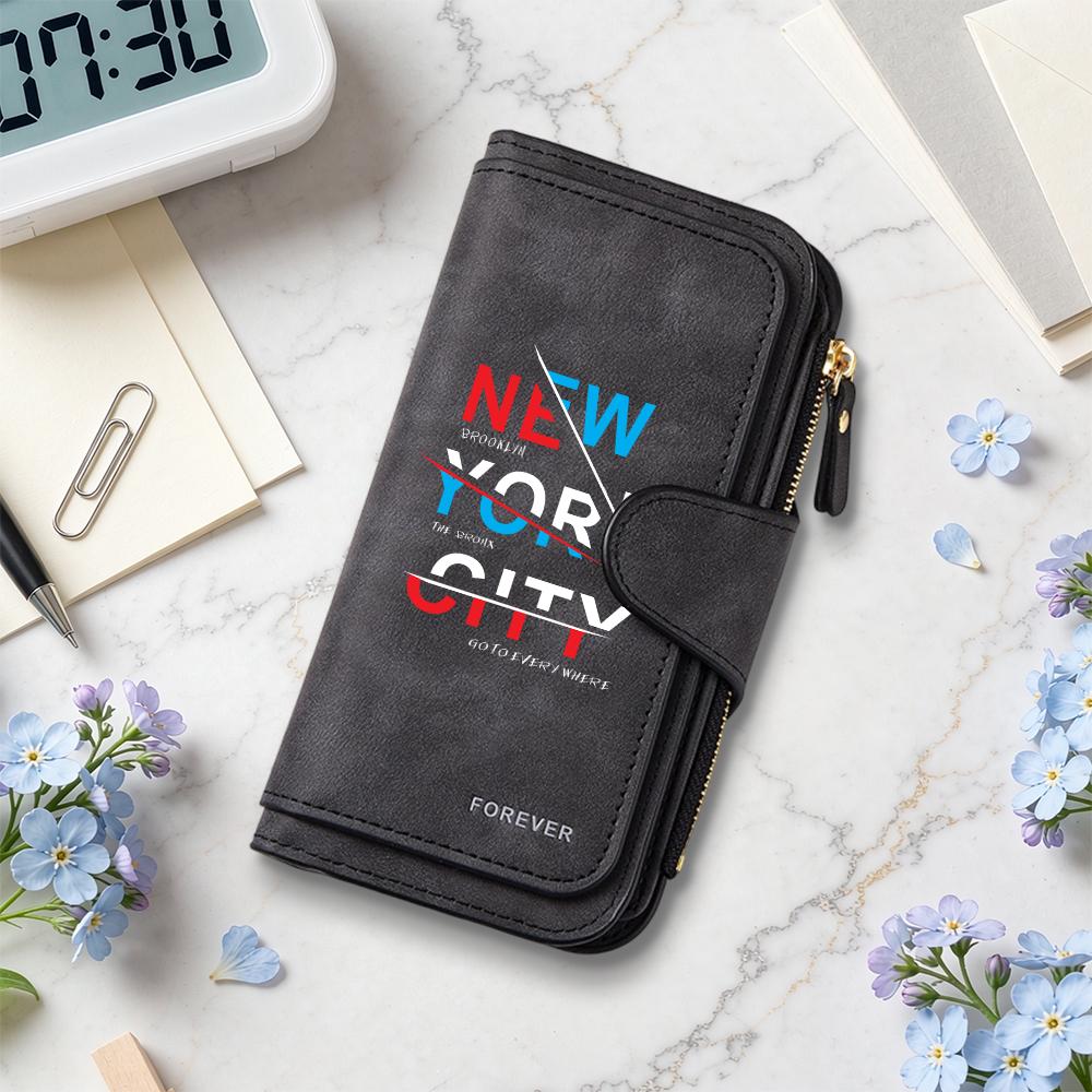 New York City Stylish Long Wallet Forever Portable Casual Purse for Daily Use