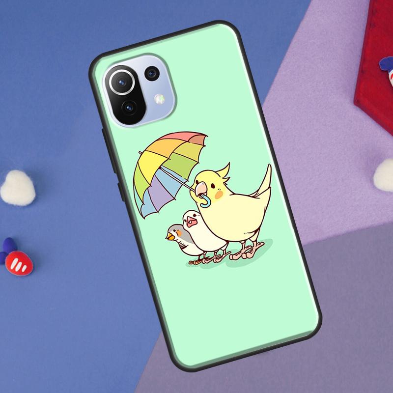 Chubby Cockatiel Parrot Bird Cover For Xiaomi 14 Ultra 13 11T 12T 13T 14T Pro POCO X6 X7 Pro X3 X5 F3 F5 F6 M6 Pro Case