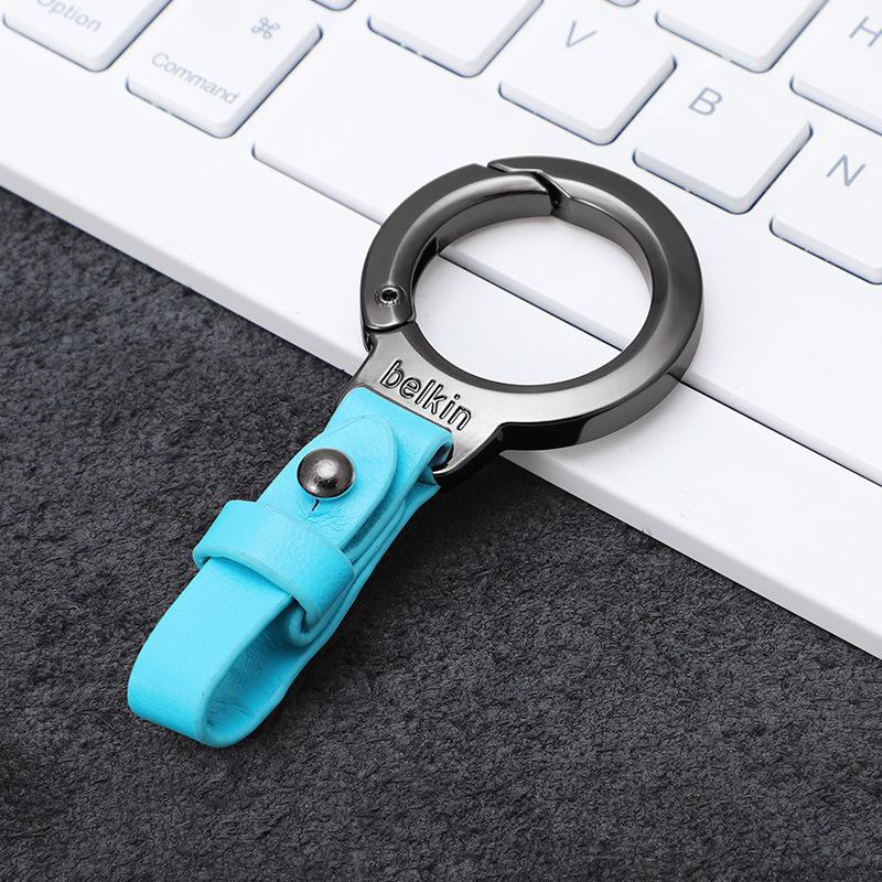 Personalized Anti Loss Key Pendant Leather Keychain Car Key Holder Portable Carabiner Waist Belt Buckle Durable Key Ring For Men