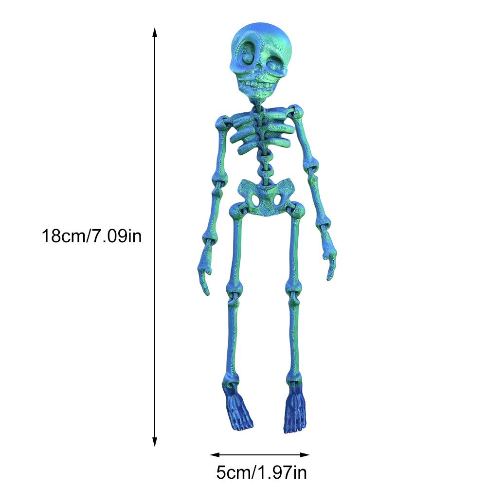 Magnetic Poseable Luminous Skull Fridge Magnet Funny Halloween Gift Easter Kitchen & Dining Decor Home Accessory Quirky Decor