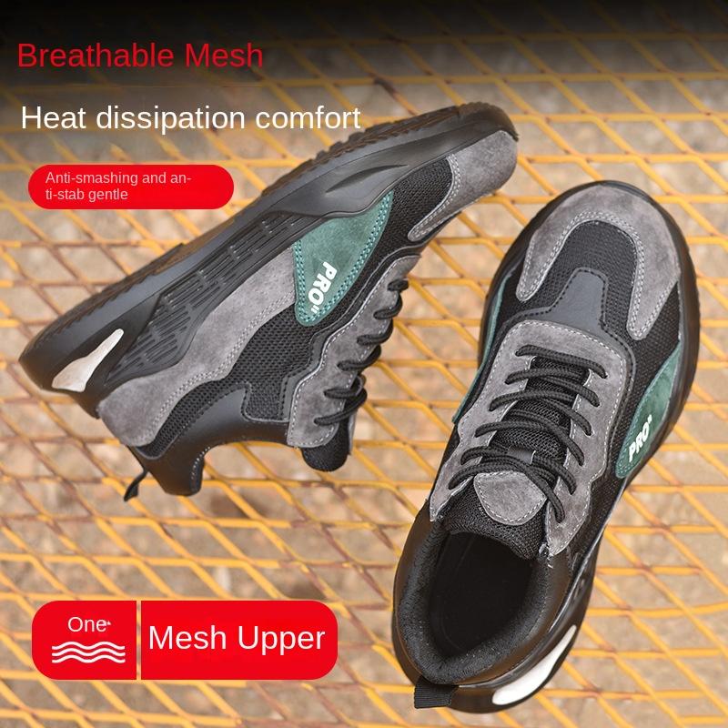 Labor Shoes Steel Bag Head Soft Sole Light Wear-resistant Safe Work Breathable Sports