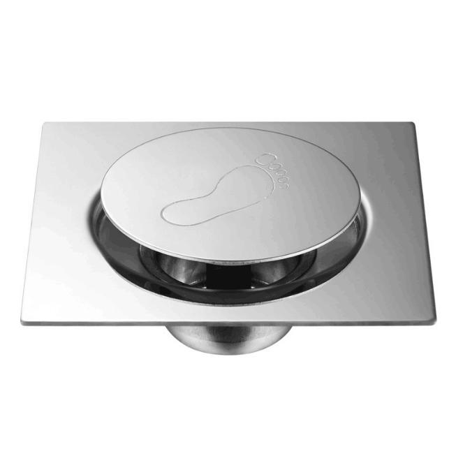 Factory Price Commercial Drainer Hot Sale Pop up Floor Drain with Foot Print Pattern