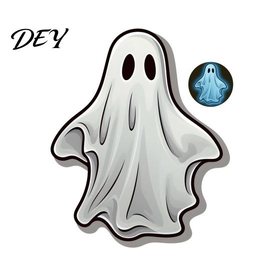 Indoor Outdoor Glass Door Decals Luminous Ghost Wall Stickers for Halloween Decoration, Glow in The Dark PVC Festival Atmosphere Layout Ornaments