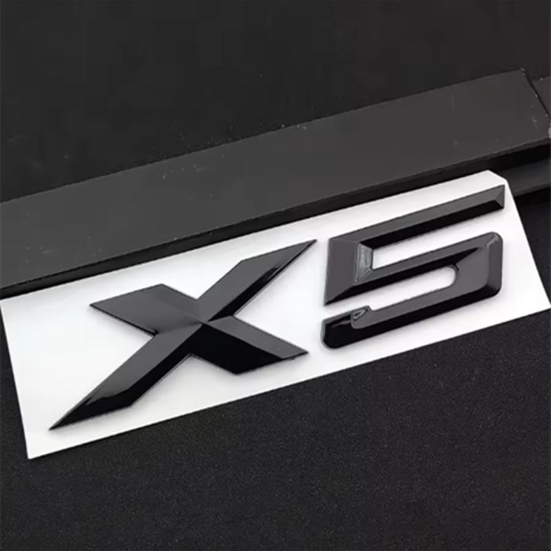 ABS Adhesive Matte Black Chrome Letter For Car Trunk BMW X5 Logo X5 Letters Stickers Emblem Badge E70 E53 F15 G05 Accessories