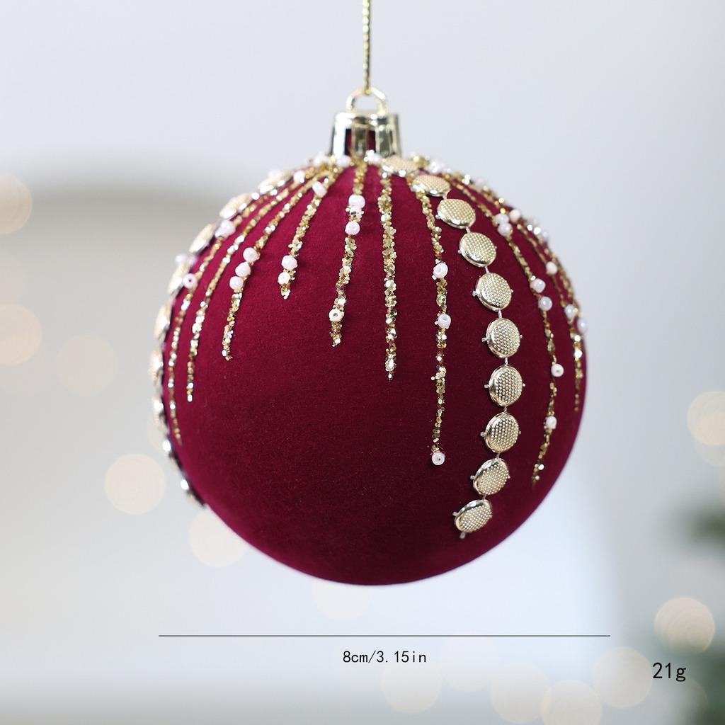 Plastic Christmas Ornament Burgundy Christmas Ball Ornament Christmas Tree Hanging Ornament Plastic For Mantel Wreath Home