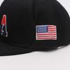 USA Flag Embroidered Flat Brim Snapback Hat, Adjustable American Patriotic Baseball Cap for Men Women