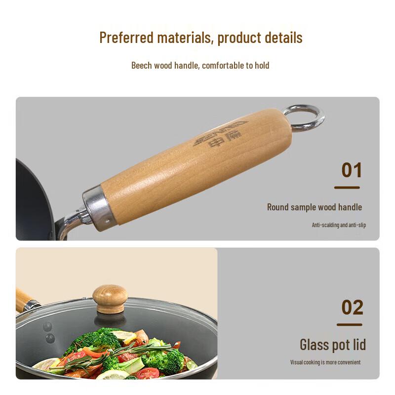 Shenmo 24cm Refined Iron Multi-functional Wok