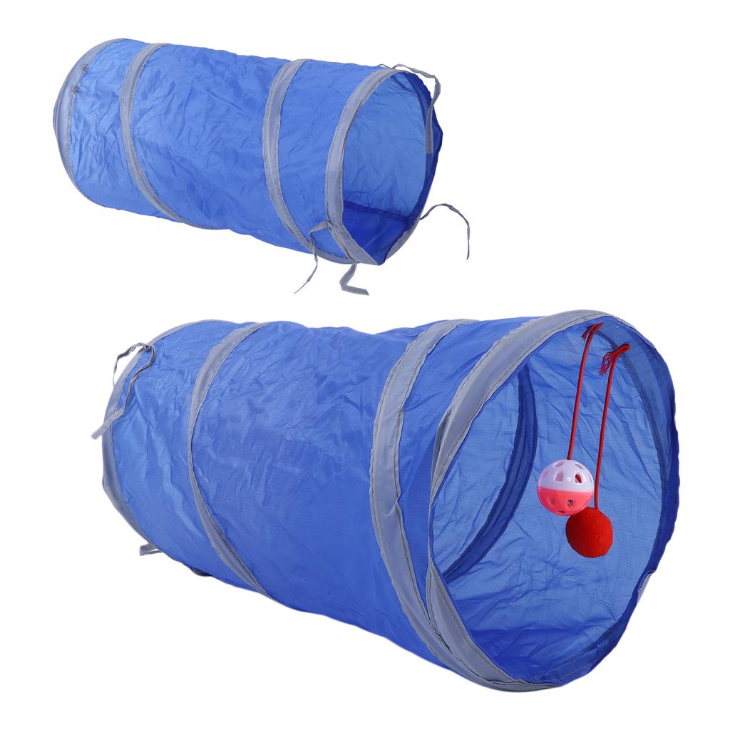 Tunel dla kota Składany Poliestrowy Interaktywny Tunel Zabawka z Wiszącą Piłką dla Kotów Królików