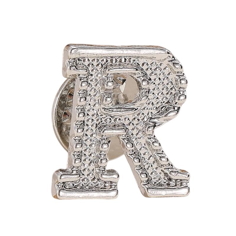 A-Z Letter Initial Lapel Pin Brooches Vintage Coat Suit Shirt Badge Party Office Brooch Pins Gifts For Men And Women Accessories