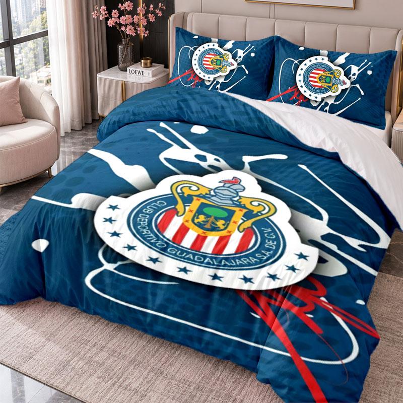 Chivas 3Pcs Bedding Set Duvet Cover With Two Pillowcases For Bedroom Home Decoration
