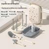 Portable Baby Bottle and Nipple Brush Set with Storage Box - Silicone Cleaning Tool