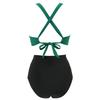 Damen-Badeanzug, ausgeschnitten, einteiliger Badeanzug, Neckholder, hohe Taille, Strandmode, Monokini, Push-Up-Badeanzug, einteilige Badebekleidung für Damen