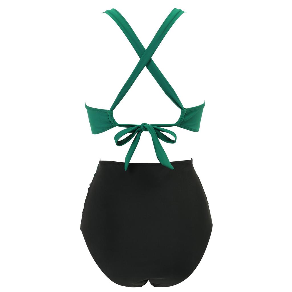 Damen-Badeanzug, ausgeschnitten, einteiliger Badeanzug, Neckholder, hohe Taille, Strandmode, Monokini, Push-Up-Badeanzug, einteilige Badebekleidung für Damen