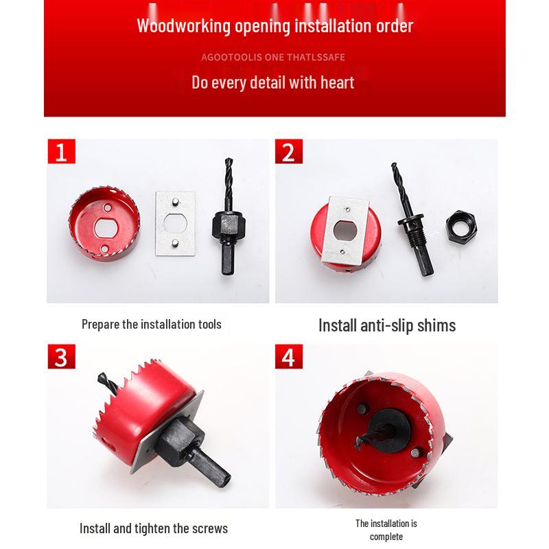 Bimetal Hole Saw Drill Bit for Wood, Gypsum, PVC, and Metal