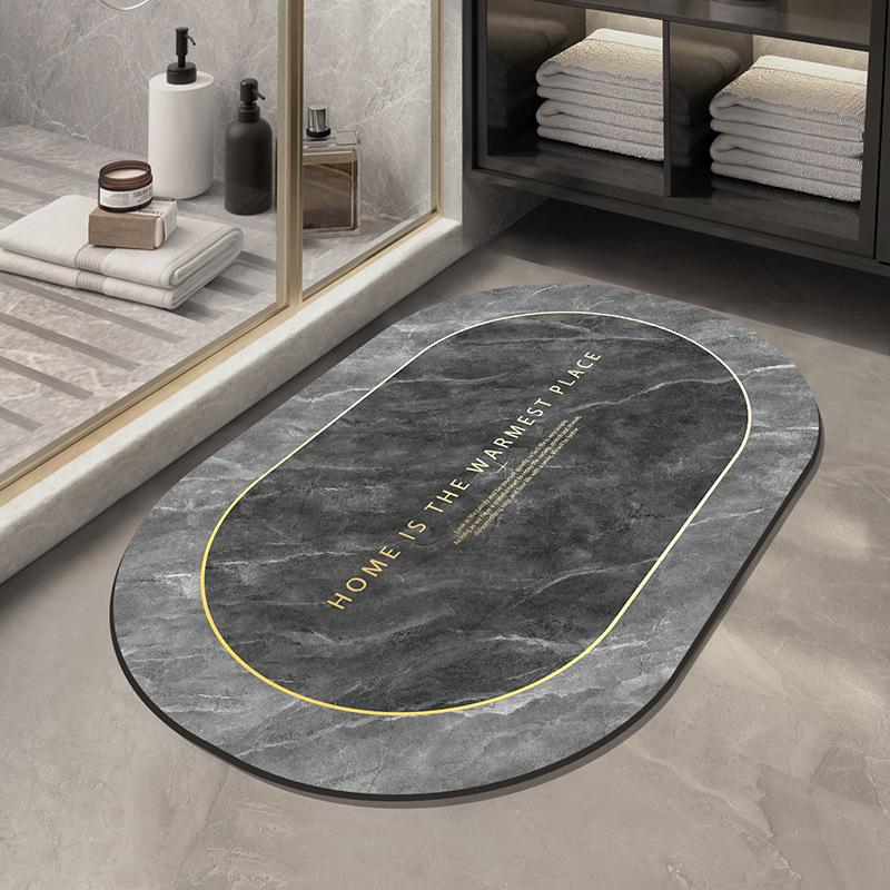 

Килимок для ванної кімнати з текстурою мармуру Побутовий брудовідштовхувальний і простий у догляді килимок для підлоги М який діатомовий килимок для підлоги в туалет 40 * 60cm