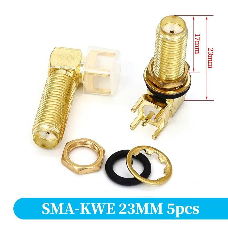 SMA‑KWE Right Angle SMA Female Plug Adapter Solder Edge PCB Mount RF Coaxial Connector