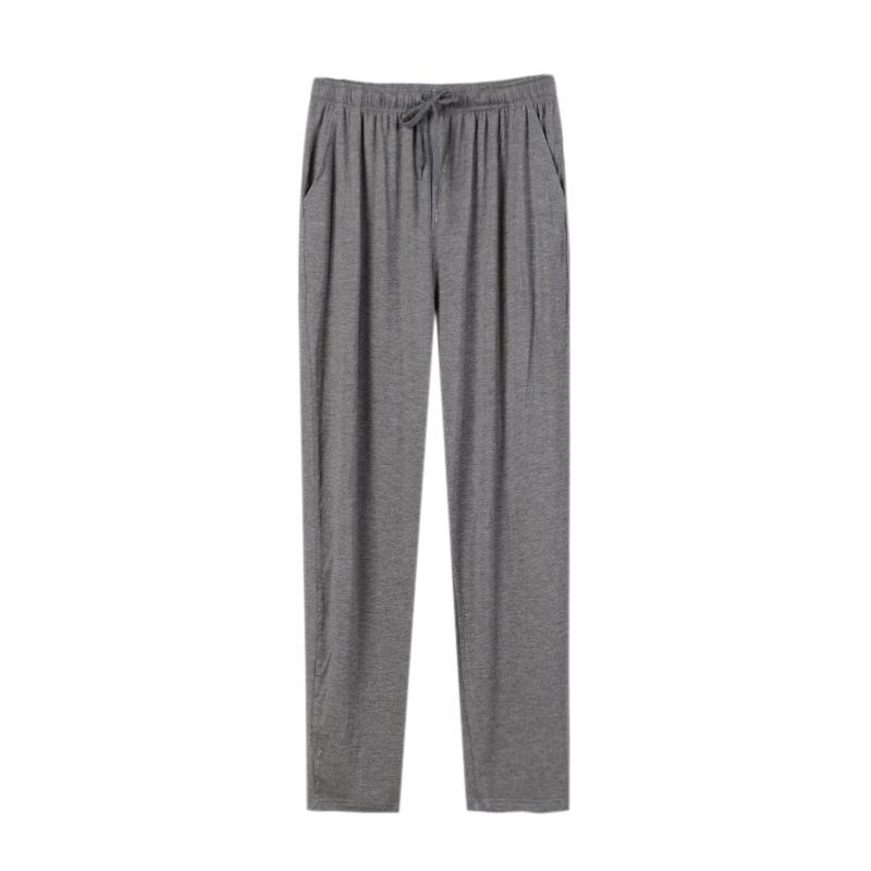 Herren-Pyjamahose, weiche Lounge-Hose, athletische Kordelzug-Stretch-Schlafhose, lockere Yoga-Jogginghose mit Taschen, atmungsaktive, lässige Heimhose für Männer