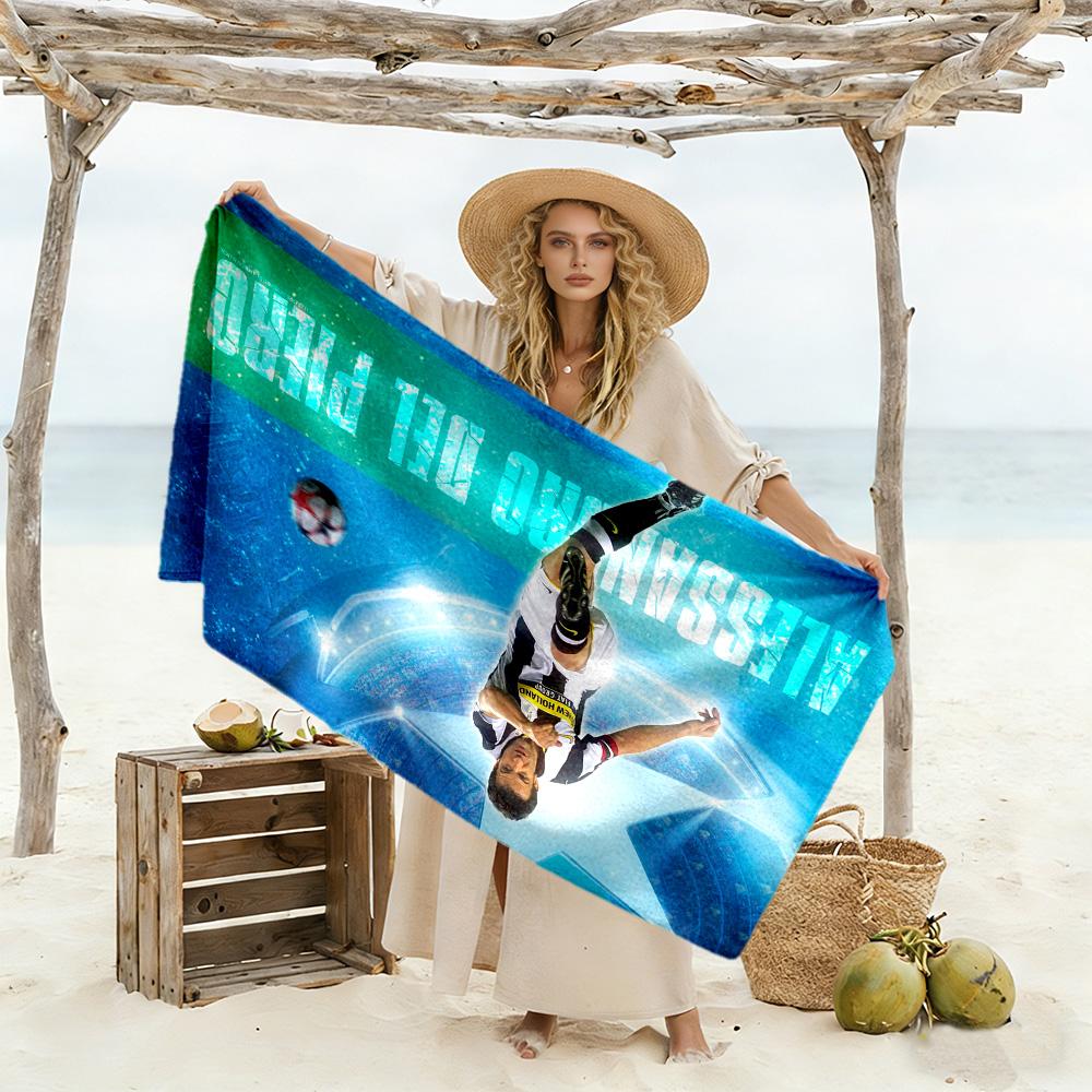 Turkish Football Star Beach Towel Super Soft & Absorbent Comfortable Lightweight Suitable for Sports, Travel, Swimming, Yoga, Bathroom, Beach, And Poo
