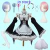 In Stock  Re:zero Kara Hajimeru Isekai Seikatsu Rem Ram Maid Cosplay Costumes  Kawaii  Dresses   Maid