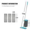 Flat Squeeze Mop with Spin Bucket Hand Free Wringing Floor Cleaning Microfiber Mop Pads Wet or Dry Usage on Hardwood Laminate