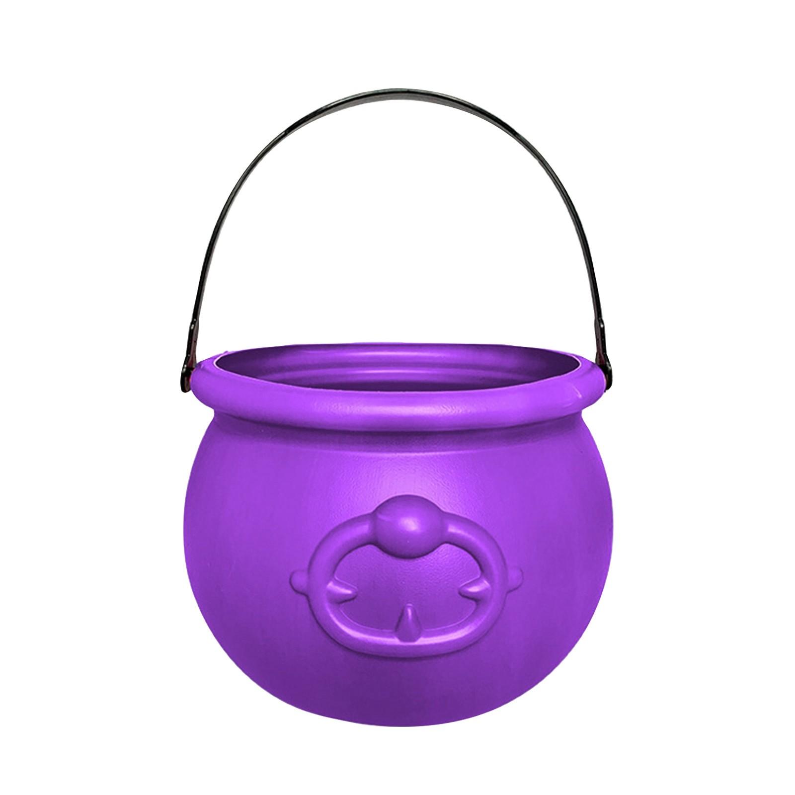 

Ведьмин котел, Пластиковый котел с ручкой, Декоративная миска для конфет на Хэллоуин, Можно использовать как ведро для конфет, Угощения, Праздничные принадлежности, Центральный элемент стола One Size фиолетовый