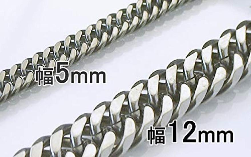 Pure Titanium Curb Chain Necklace, 12mm, Extra Thick (60cm), Double 6-Facet Cut (Men's) (TIT-1-NW-60)