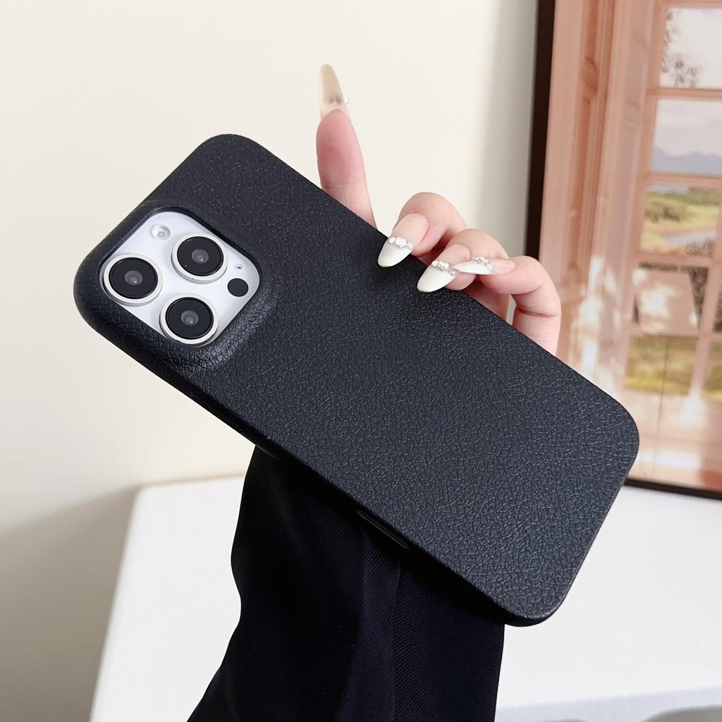 Luxuriöse Business Ledertextur Handyhüllen Für iPhone 11 12 13 14 15 16 Pro Max X XS XR Plus Silikon Stoßfest Braune Hülle