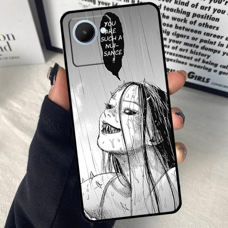 Horror Manga Style For Realme GT7 Pro GT6 C67 C65 C63 C61 C55 C53 C51 C71 C75 10 11 12 13 14 15 Pro Plus Case