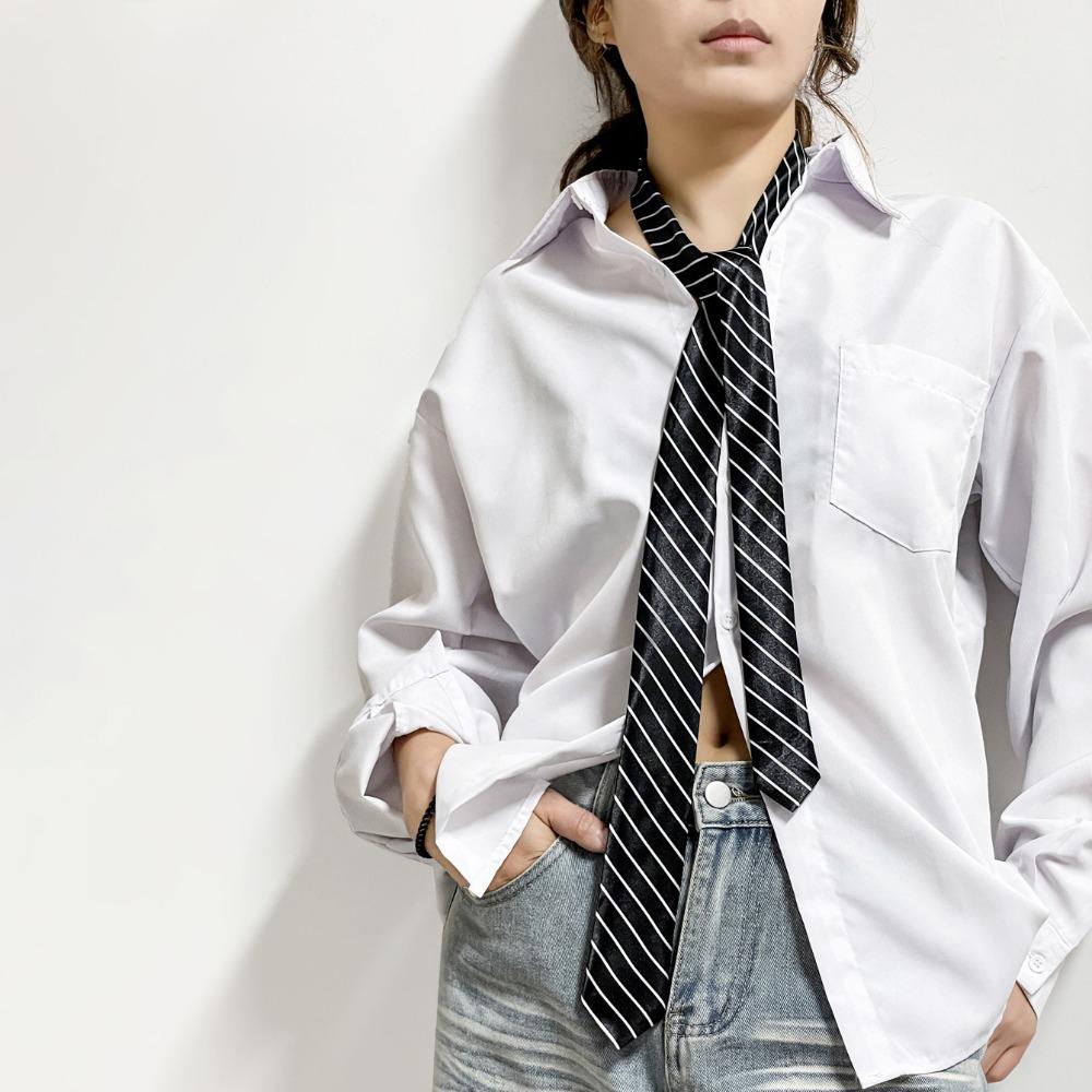 Long Leopard Print Necktie Korean JK Uniform Necktie Belt Accessories  Uniform Suit