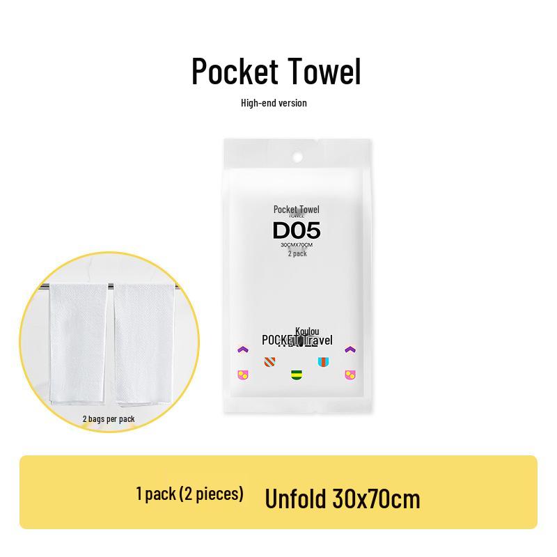 Compact Disposable Non-Cotton Bath & Face Towel Set See Image for Specifications