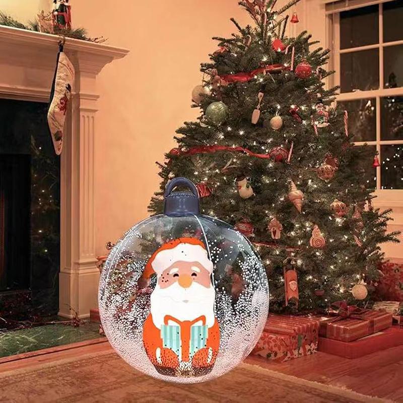 PVC Inflatable Christmas Balls  Giant Light Up Xmas Tree Decorations Outdoor Holiday Yard Lawn Christmas Decoration